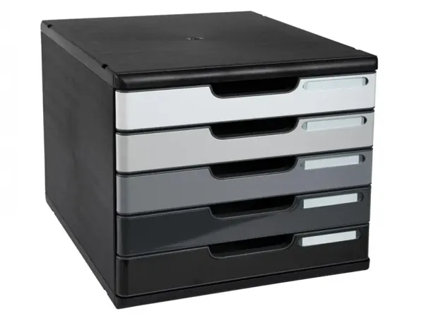 Modulo a4 5t noir/grey glossy module de classement - exacompta - modulo 5t nuances de grey — Non classé