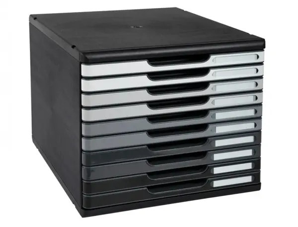 Modulo a4 10t noir/grey glossymodule de classement - exacompta - modulo 10t nuances de grey — Non classé