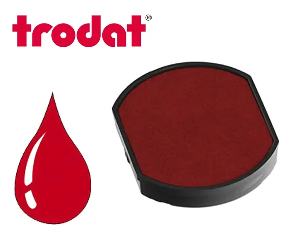 Cassette encrage trodat 6/46030c pour tampon encreur 46030 et 46031 coloris rouge — Non classé