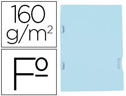 Sous chemise liderpapel a4+ plastifiee avec encart agrafage 160g/m2 coloris bleu — Non classé