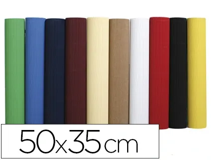 Carton ondulé maildor moyenne cannelure 50x35cm 300g/m2 coloris assortis pochette 15f — Non classé
