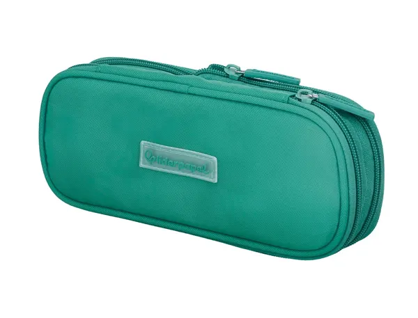 Trousse liderpapel color pop 2 fermetures eclair avec 1 compartiment extensible coloris turquoise 230x60mm — Non…