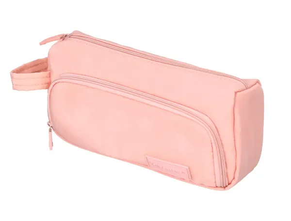 Trousse liderpapel minibag 2 fermetures eclair avec poche interieure coloris rose pastel 212x100x70mm — Non classé