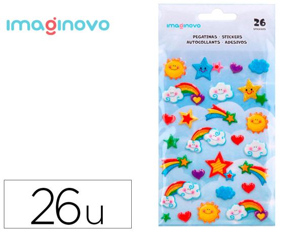 Autocollants imaginovo arc en ciel magic dreams en relief 190x105 mm sous blister — Non classé