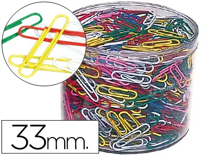 Trombone nickele liderpapel 33mm coloris assortis boite de 1000 unites — Non classé