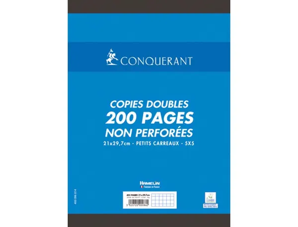 Copie double conquérant sept a4 210x297mm 200p 70g 5x5mm non perforées — Non classé