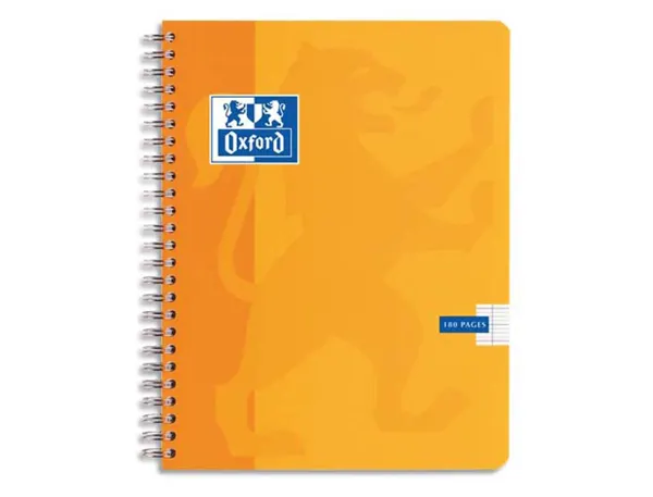 Cahier spirale oxford couverture cartonnée reliure intégrale optik paper a4 21x29,7cm 100 pages 90g 5x5mm — Non classé