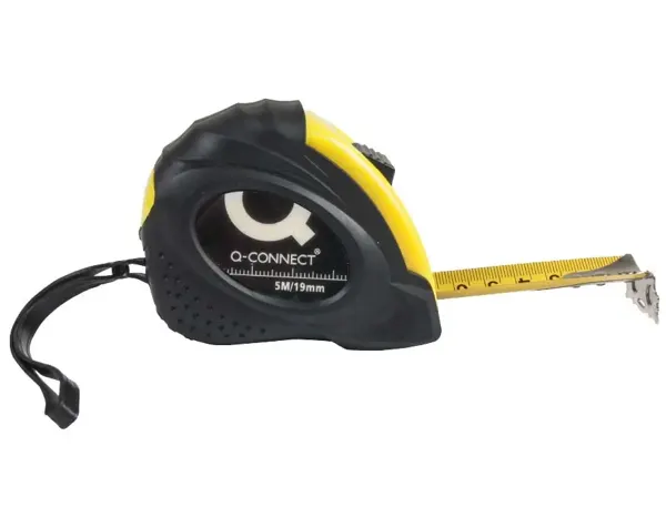 Mètre enrouleur q-connect caoutchouc frein matériel antichoc largeur 19mm longueur 5m — Non classé