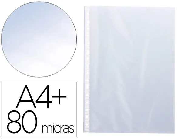 Pochette q-connect polypropylene lisse perforee folio 80 mc cristal sachet 10 unites — Non classé