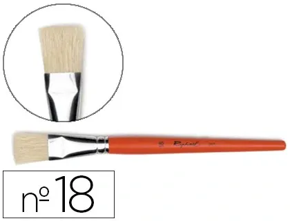 Brosse plate raphaël soie de porc nº18 virole fer blanc nickelé — Non classé