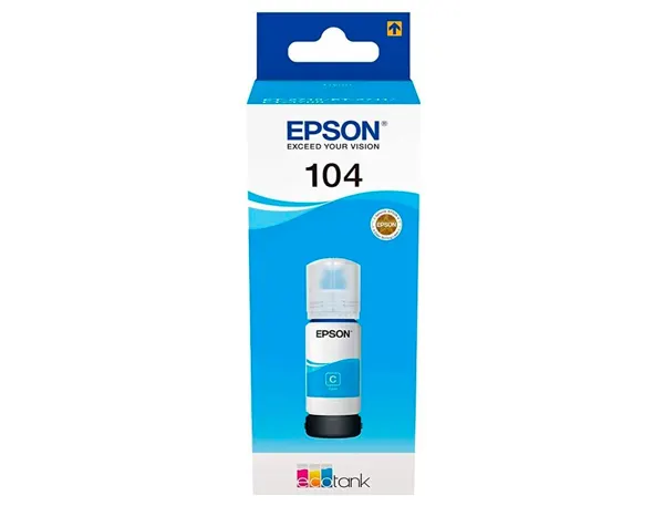 EPSON 4LB 104 EcoTank Cyan ink bottle — Cartouches & toners — vue 3