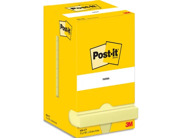 Post-it Bloc-notes adhésif, 76 x 76 mm, jaune, 18+6 gratuits — Fournitures — vue 3