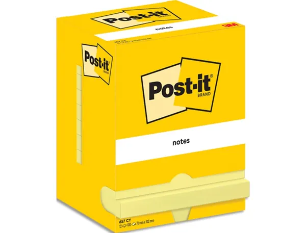 Post-it Bloc-notes adhésif, 76 x 76 mm, jaune, 18+6 gratuits — Fournitures — vue 4