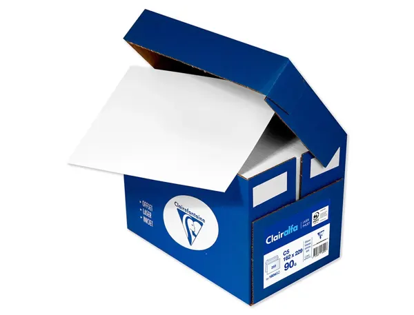 Boite de 250 enveloppes blanches 162x229mm 90g bande siliconée fenêtre 45x100mm, Clairefontaine — Papier, cahier &… — vue 4