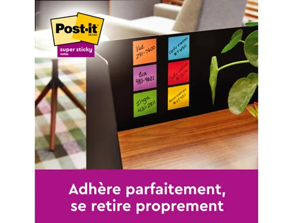 Paquet de 6 blocs notes super sticky post-it 90 feuilles 76 x 76 mm collection soulful — Fournitures — vue 5