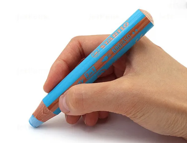 STABILO Crayon multi-talents woody 3 en 1, rond, cyan — Fournitures — vue 4