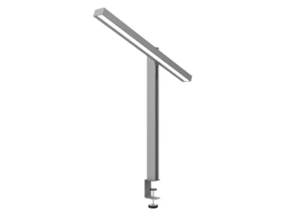 UNiLUX Lampe de bureau à LED ZENITH, pince, gris métallisé — Aménagement d'espace — vue 3