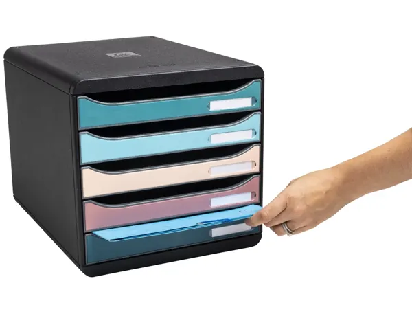 Module Classement Exacompta Big Box Plus Skandi 5 Tiroirs Coloris Assortis — Aménagement d'espace — vue 3