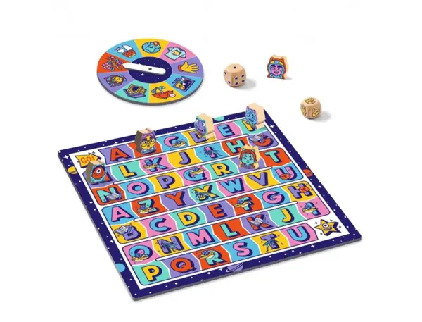 Francais Djeco Abc Rapido Jeu De Vocalbulaire 1 Roue 1 Plateau 6 Pions 2 A 6 Joueurs — Matériel & jeux éducatifs — vue 4