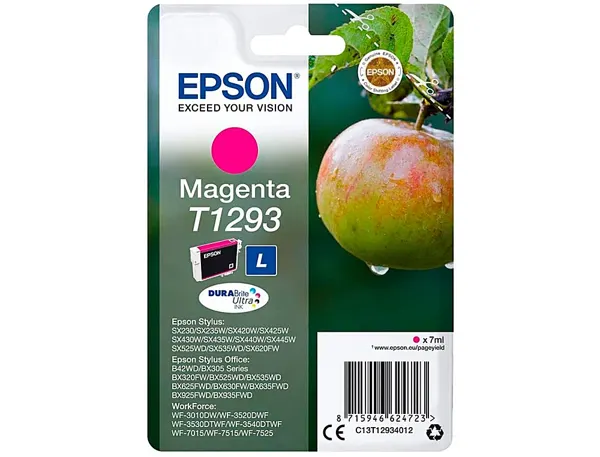 EPSON 1LB T1293 ink cartridge magenta high capacity 7ml 1-pack blister without alarm — Cartouches & toners — vue 3