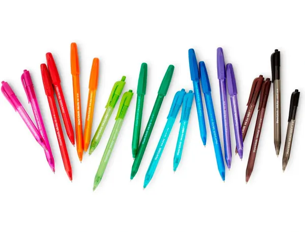 Stylo-Bille Paper Mate Inkjoy 100 Écriture Moyenne 0.7mm Ultra Douce Corps Triangulaire Résiste Bavures Coloris… — vue 8