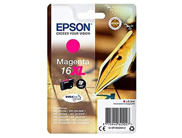 EPSON 1LB 16XL ink cartridge magenta high capacity 6.5ml 450 pages 1-pack blister without alarm — Cartouches & toners — vue 3