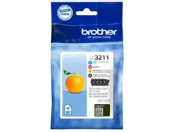 BROTHER LC3211VAL Pack of 4 cartridges black cyan magenta yellow — Cartouches & toners — vue 3