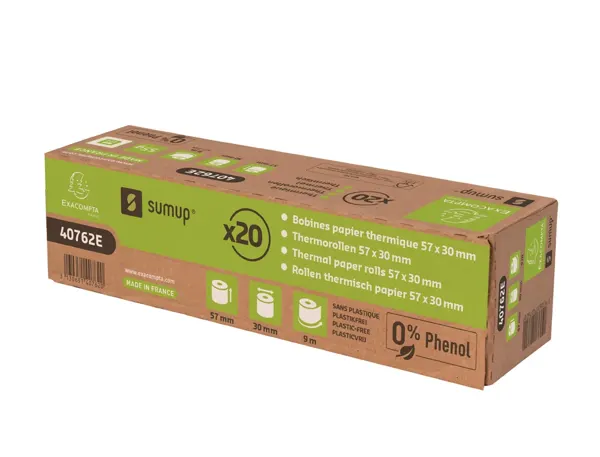 EXACOMPTA Bobine pour ticket CB SumUp, 57 mm x 9 mm, blanc — Papier, cahier & courrier — vue 4